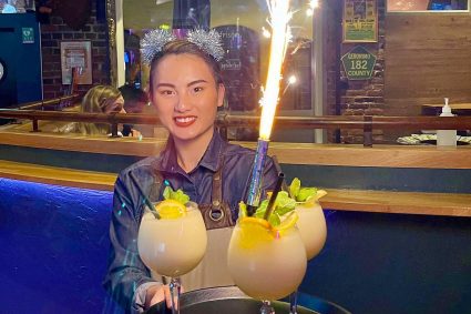 Birthday drinks at Happy Elefante